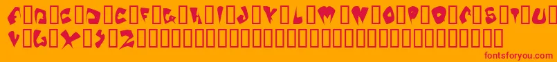 GalaxiaOddtype Font – Red Fonts on Orange Background