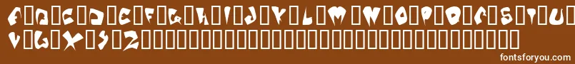 GalaxiaOddtype Font – White Fonts on Brown Background