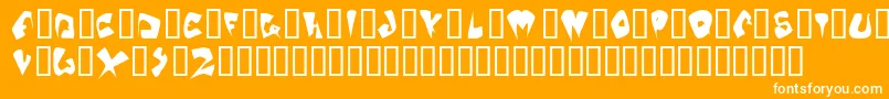 GalaxiaOddtype Font – White Fonts on Orange Background