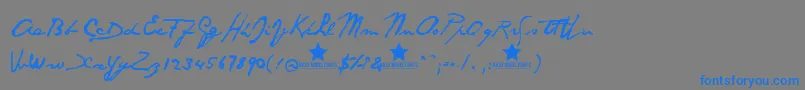Santo Font – Blue Fonts on Gray Background