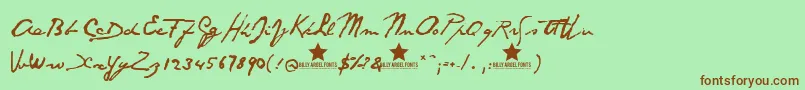 Santo Font – Brown Fonts on Green Background