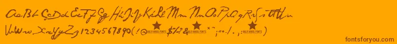 Santo Font – Brown Fonts on Orange Background