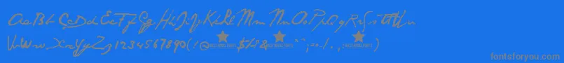 Santo Font – Gray Fonts on Blue Background