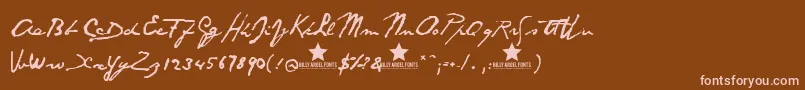 Santo Font – Pink Fonts on Brown Background