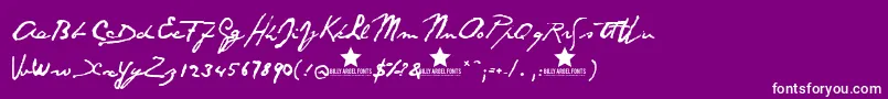Santo Font – White Fonts on Purple Background