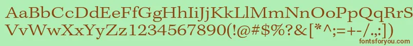 KeplerstdLightextcapt Font – Brown Fonts on Green Background