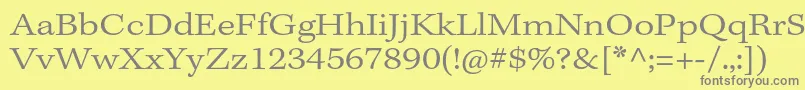 フォントKeplerstdLightextcapt – 黄色の背景に灰色の文字
