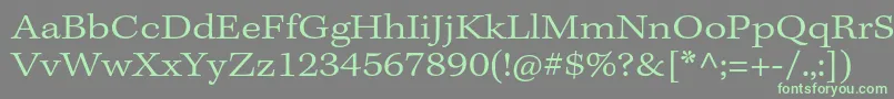 KeplerstdLightextcapt Font – Green Fonts on Gray Background