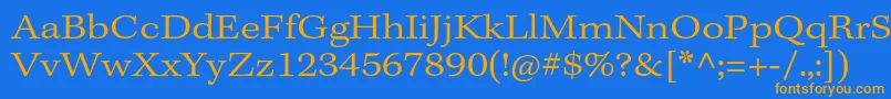 KeplerstdLightextcapt Font – Orange Fonts on Blue Background