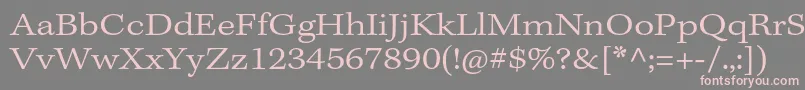 KeplerstdLightextcapt-fontti – vaaleanpunaiset fontit harmaalla taustalla