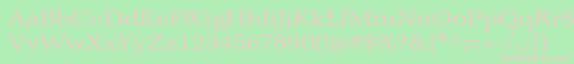 KeplerstdLightextcapt-fontti – vaaleanpunaiset fontit vihreällä taustalla