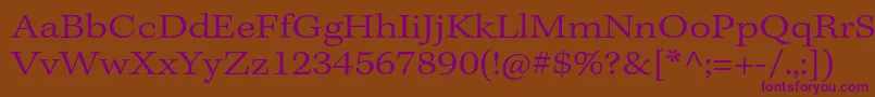 KeplerstdLightextcapt-fontti – violetit fontit ruskealla taustalla
