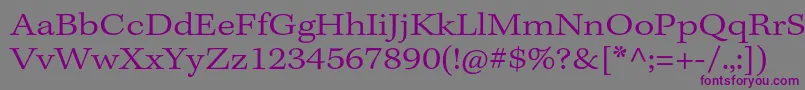 KeplerstdLightextcapt Font – Purple Fonts on Gray Background