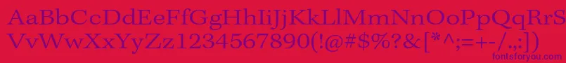 KeplerstdLightextcapt Font – Purple Fonts on Red Background