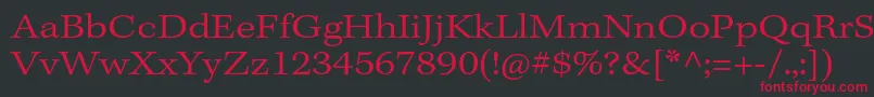 KeplerstdLightextcapt Font – Red Fonts on Black Background