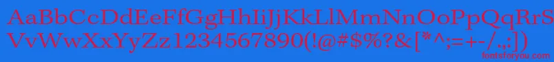 KeplerstdLightextcapt Font – Red Fonts on Blue Background