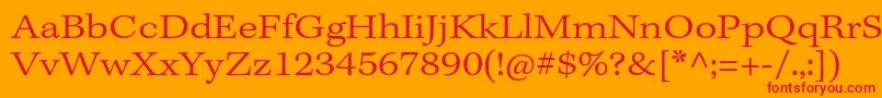 KeplerstdLightextcapt Font – Red Fonts on Orange Background