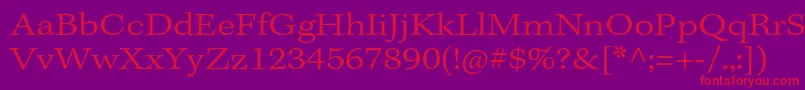 KeplerstdLightextcapt Font – Red Fonts on Purple Background