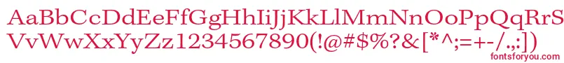 KeplerstdLightextcapt Font – Red Fonts on White Background