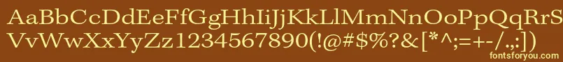 KeplerstdLightextcapt Font – Yellow Fonts on Brown Background