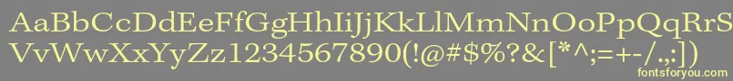 KeplerstdLightextcapt-fontti – keltaiset fontit harmaalla taustalla