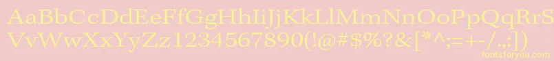 KeplerstdLightextcapt-Schriftart – Gelbe Schriften auf rosa Hintergrund