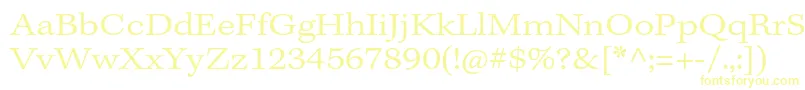 フォントKeplerstdLightextcapt – 白い背景に黄色の文字