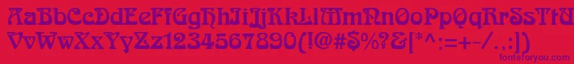 GeRomanesse Font – Purple Fonts on Red Background