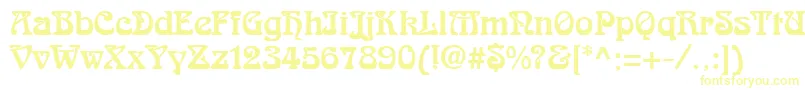 GeRomanesse Font – Yellow Fonts on White Background