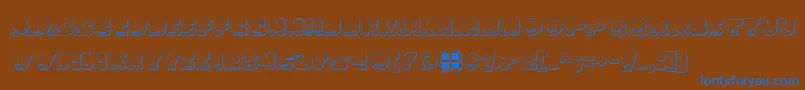 Lando Font – Blue Fonts on Brown Background