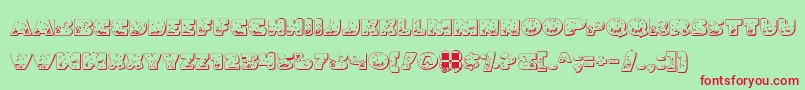 Lando Font – Red Fonts on Green Background