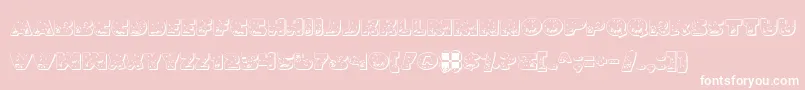 Lando Font – White Fonts on Pink Background