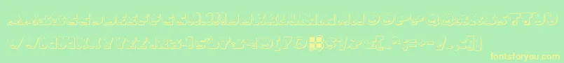 Lando Font – Yellow Fonts on Green Background