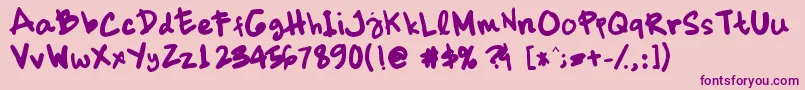 Dickhop Font – Purple Fonts on Pink Background