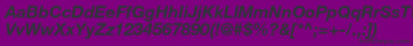 HelveticaneueltstdBdit Font – Black Fonts on Purple Background