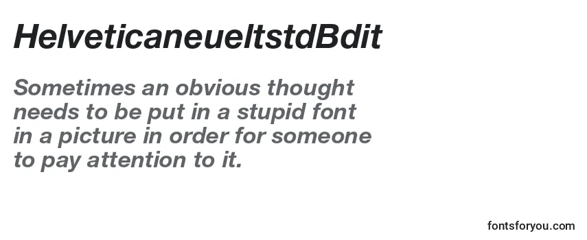Шрифт HelveticaneueltstdBdit