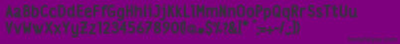 フォントLsbold – 紫の背景に黒い文字