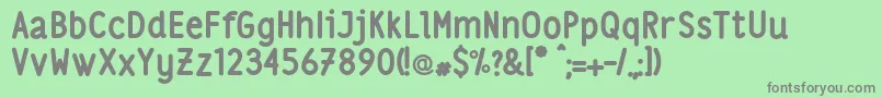 Lsbold Font – Gray Fonts on Green Background