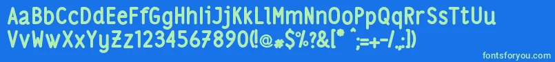 Lsbold Font – Green Fonts on Blue Background