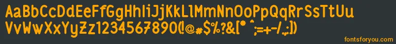 Lsbold Font – Orange Fonts on Black Background