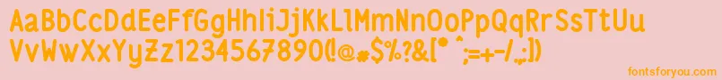 Lsbold Font – Orange Fonts on Pink Background