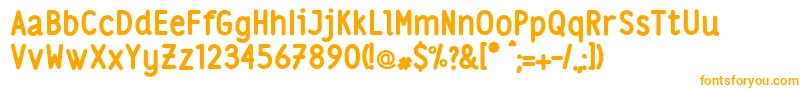 Lsbold Font – Orange Fonts on White Background