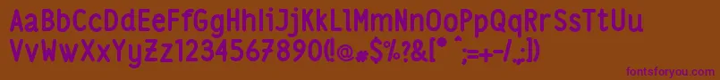 Lsbold Font – Purple Fonts on Brown Background