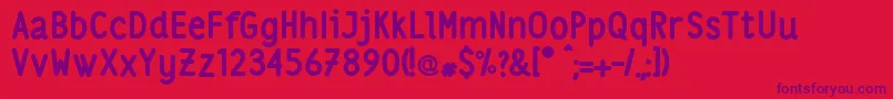 Lsbold Font – Purple Fonts on Red Background