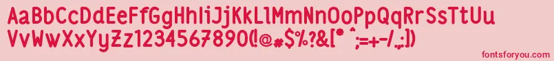 Lsbold Font – Red Fonts on Pink Background