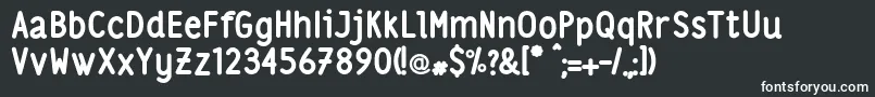 Шрифт Lsbold – белые шрифты на чёрном фоне