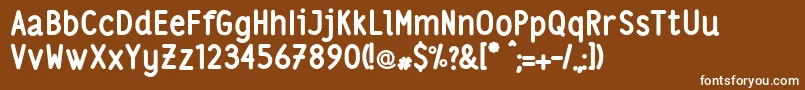 Lsbold Font – White Fonts on Brown Background