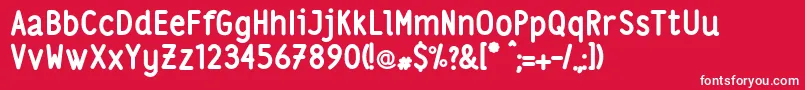 Lsbold Font – White Fonts on Red Background