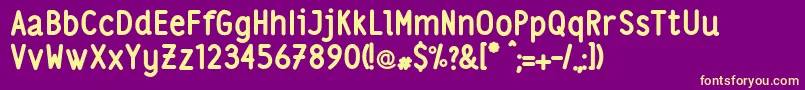 Lsbold Font – Yellow Fonts on Purple Background