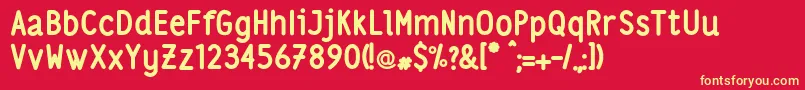 Lsbold Font – Yellow Fonts on Red Background